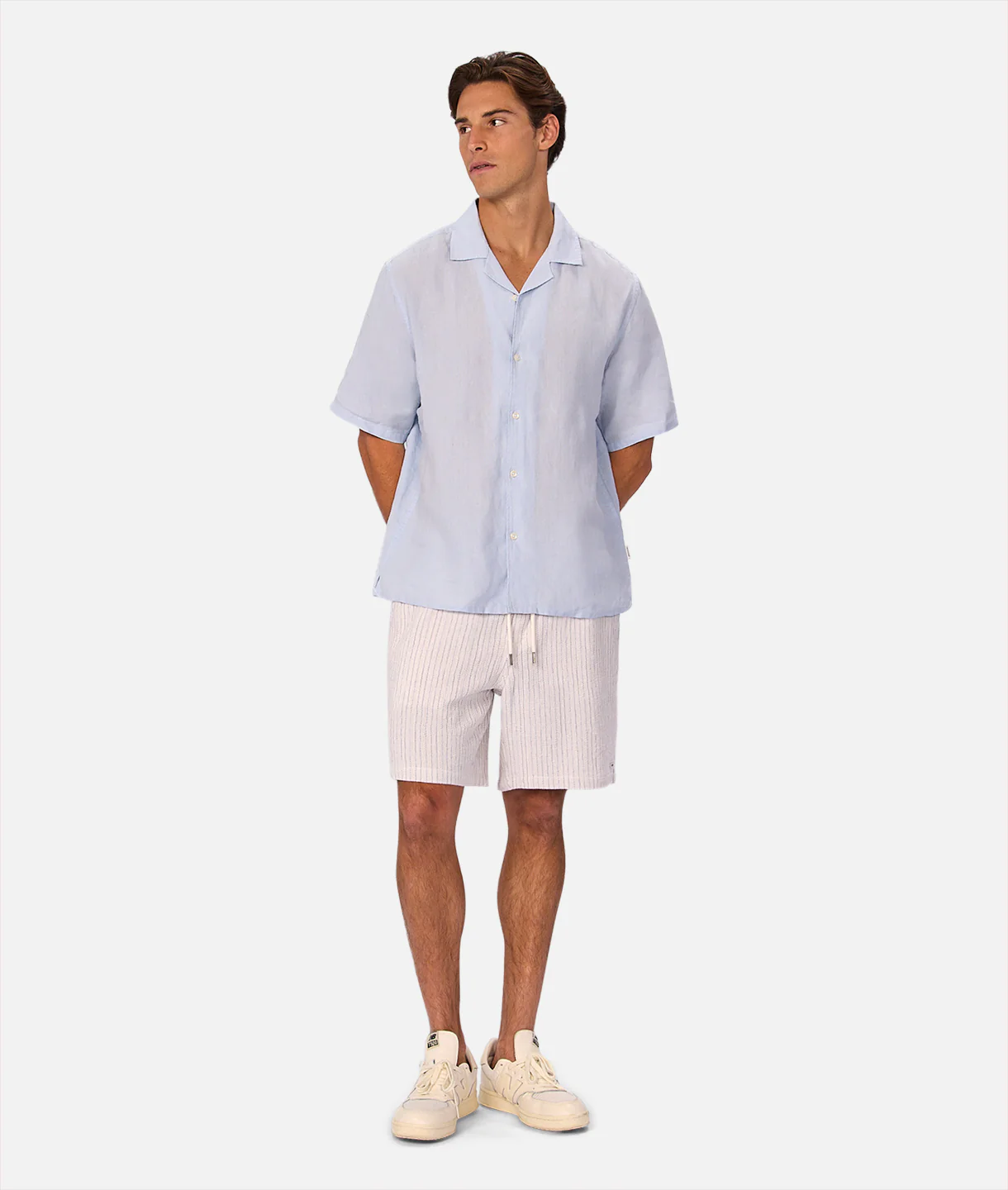 The Frescati Short - Off White / Blue Grey