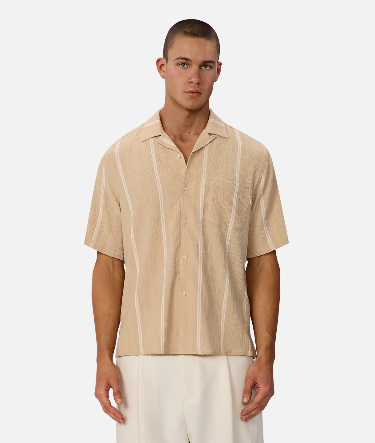 The Fullerton Short Sleeve Shirt - Saffron White