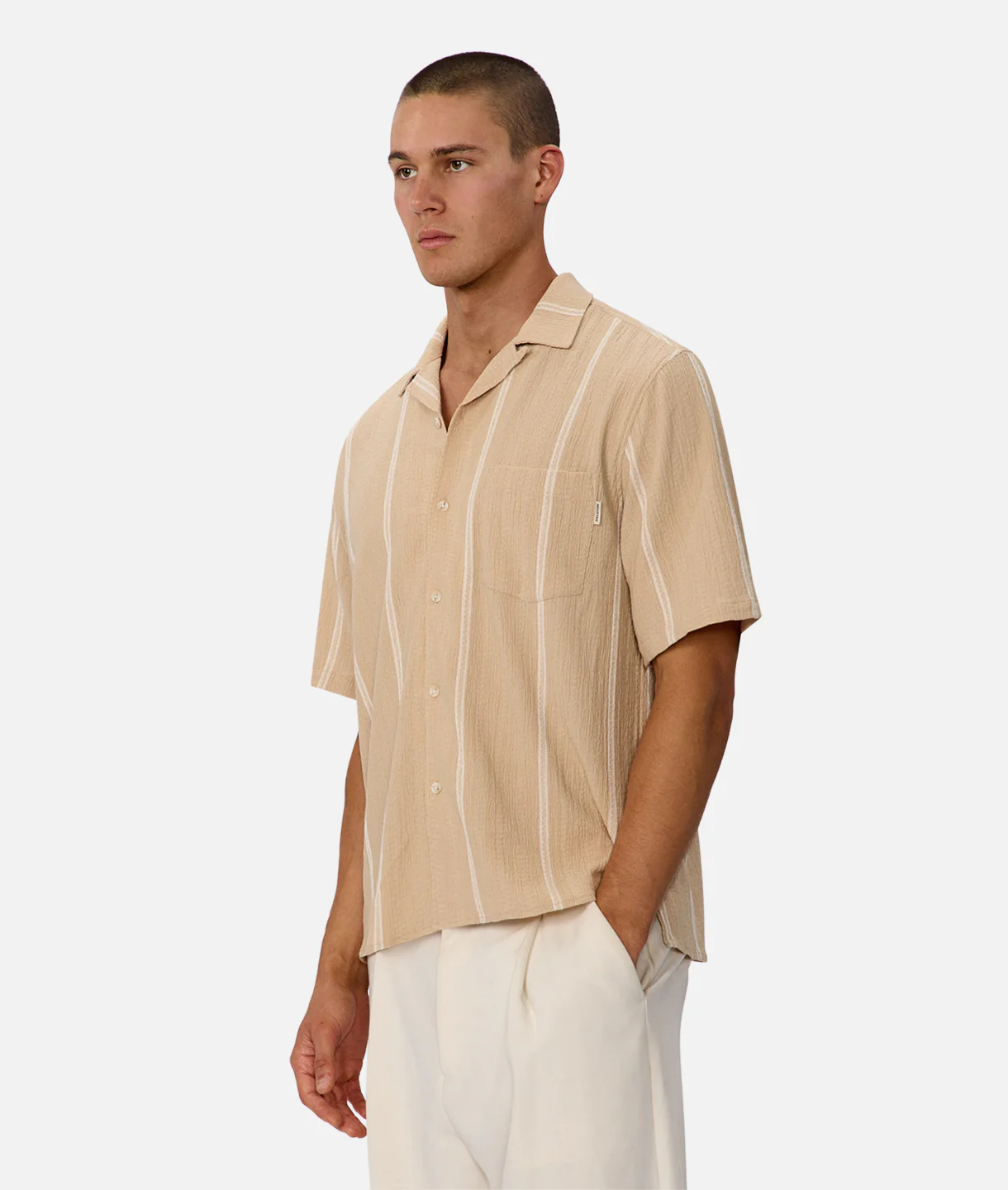 The Fullerton Short Sleeve Shirt - Saffron White