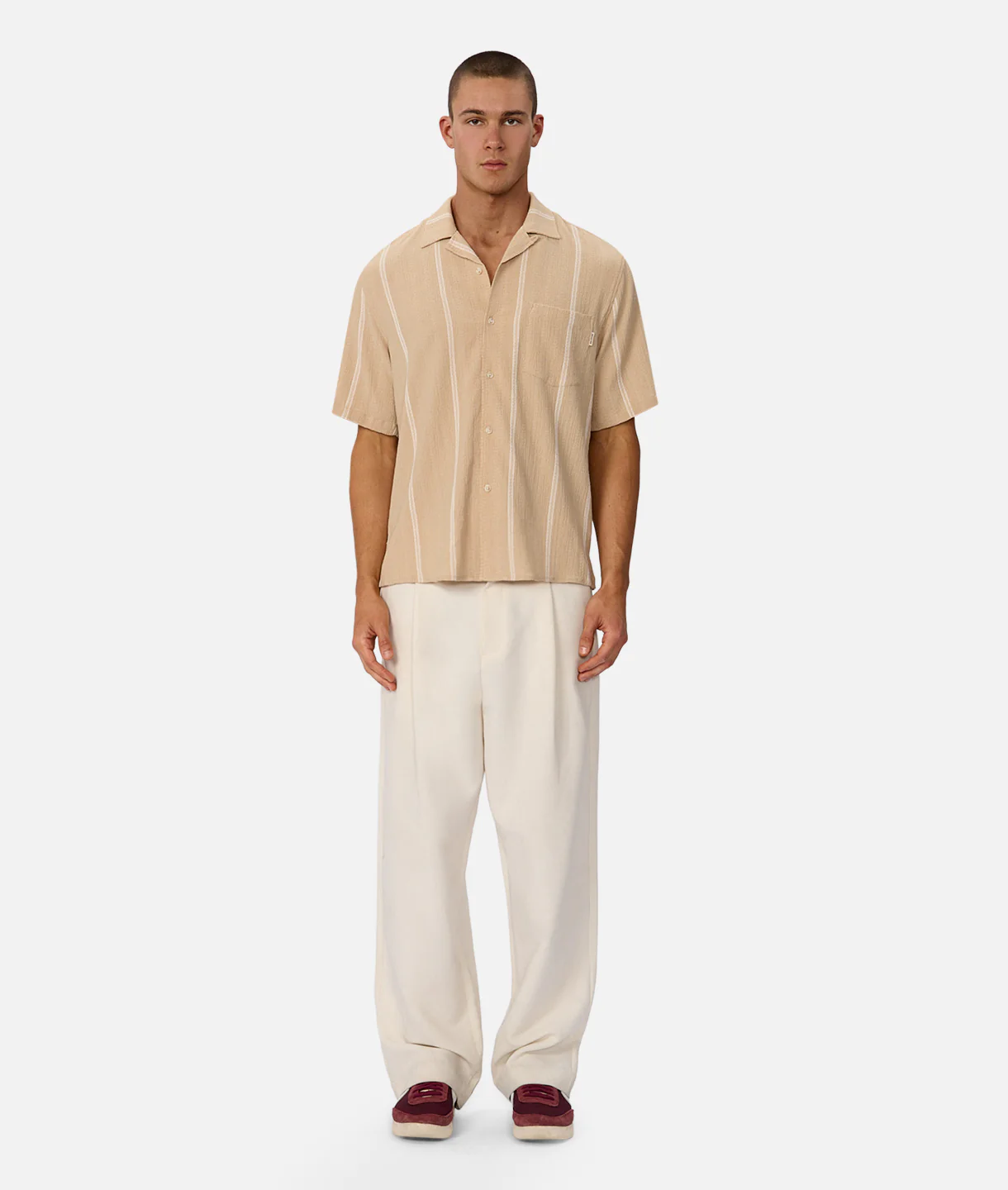 The Fullerton Short Sleeve Shirt - Saffron White