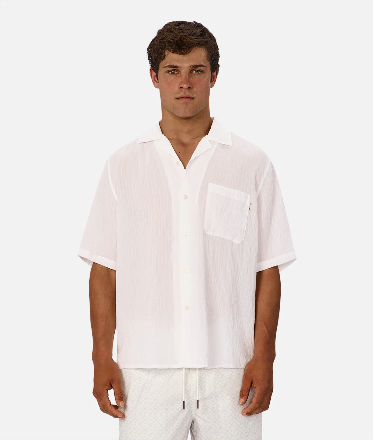 The Gordon Short Sleeve Shirt - Winter White