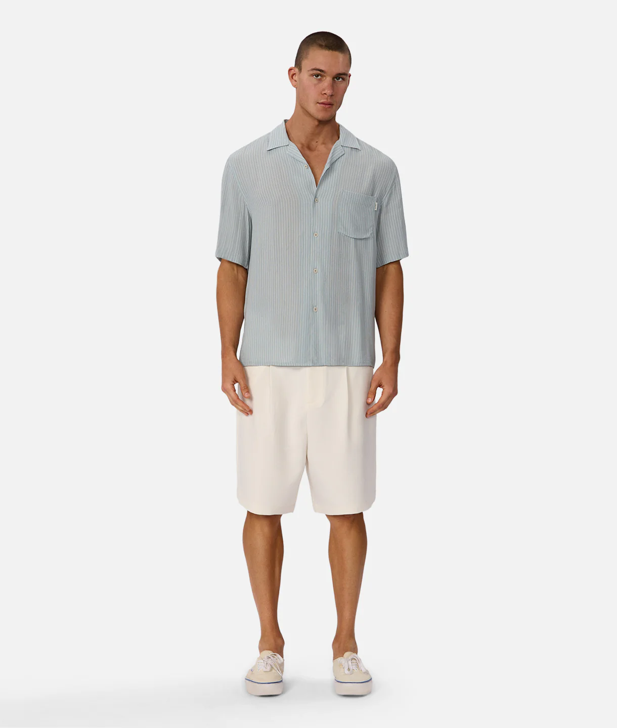The Hermosa Short Sleeve Shirt - Steel Turquoise