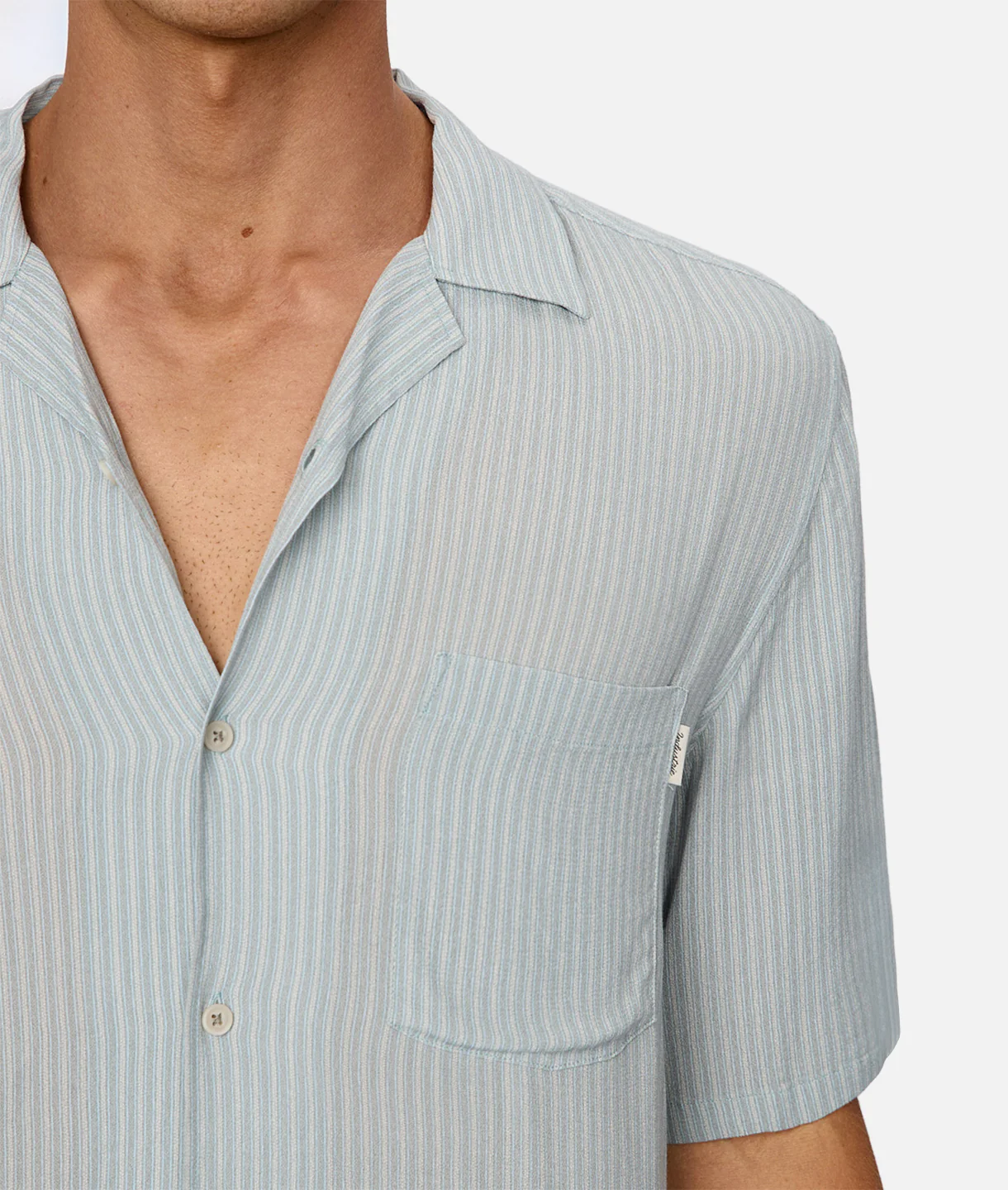 The Hermosa Short Sleeve Shirt - Steel Turquoise