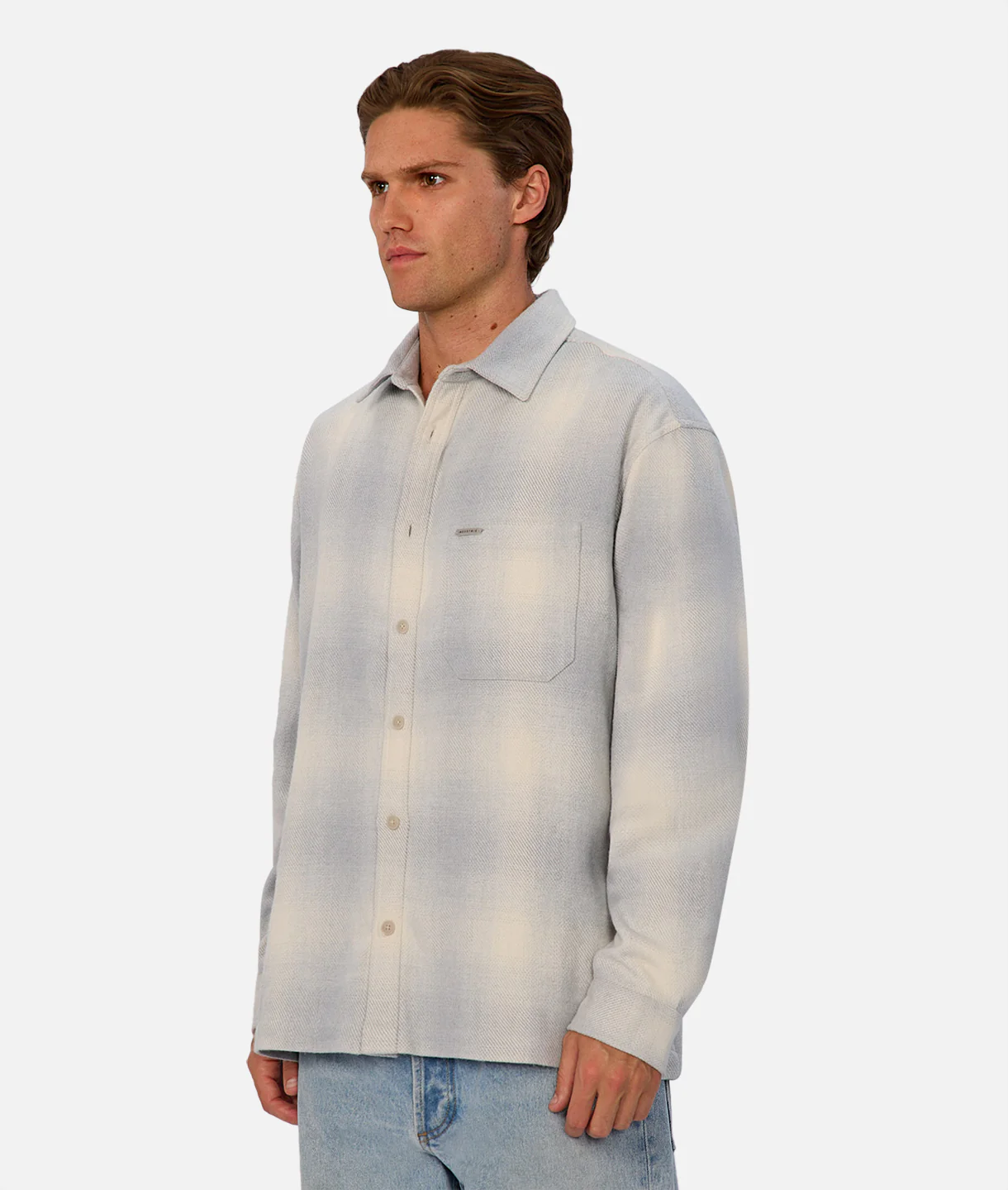 The Highland Long Sleeve Shirt - Grey Combo