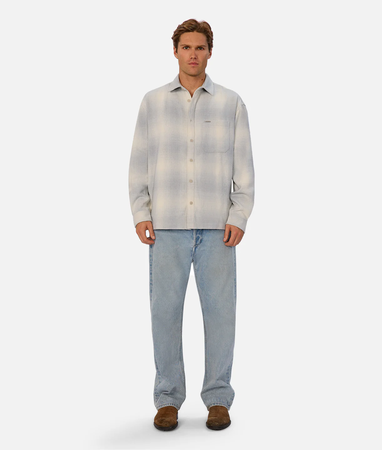 The Highland Long Sleeve Shirt - Grey Combo