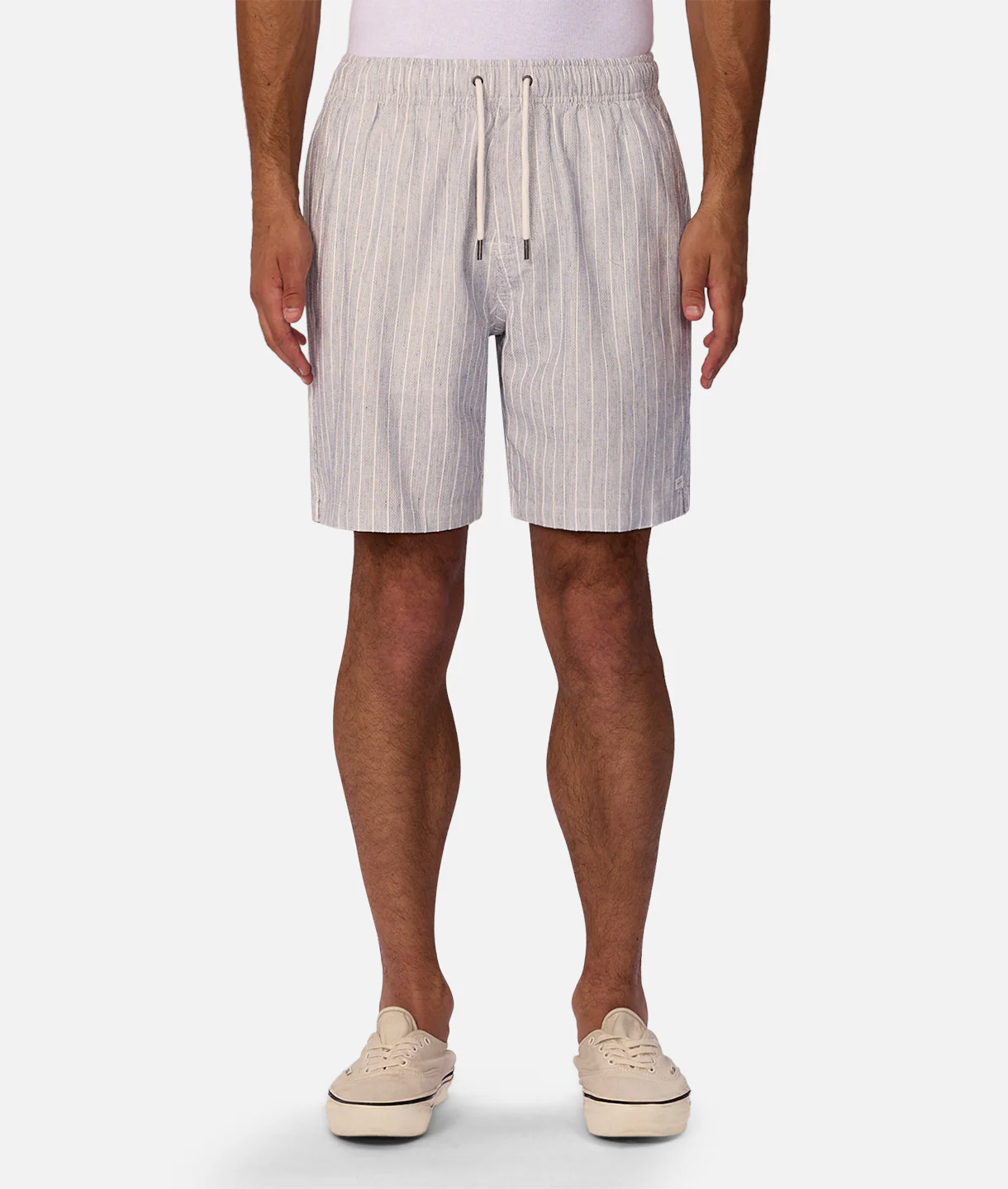 1436-the-la-brava-linen-blend-short-blue-off-white-1.webp The La Brava Linen Blend Short - Blue / Off White