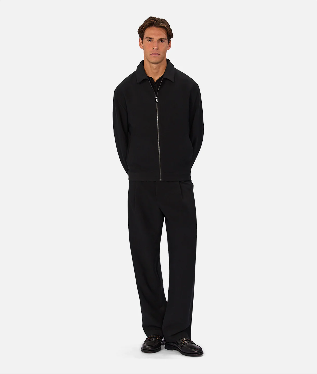 The Light Weight Lusso Bomber Jacket - Black