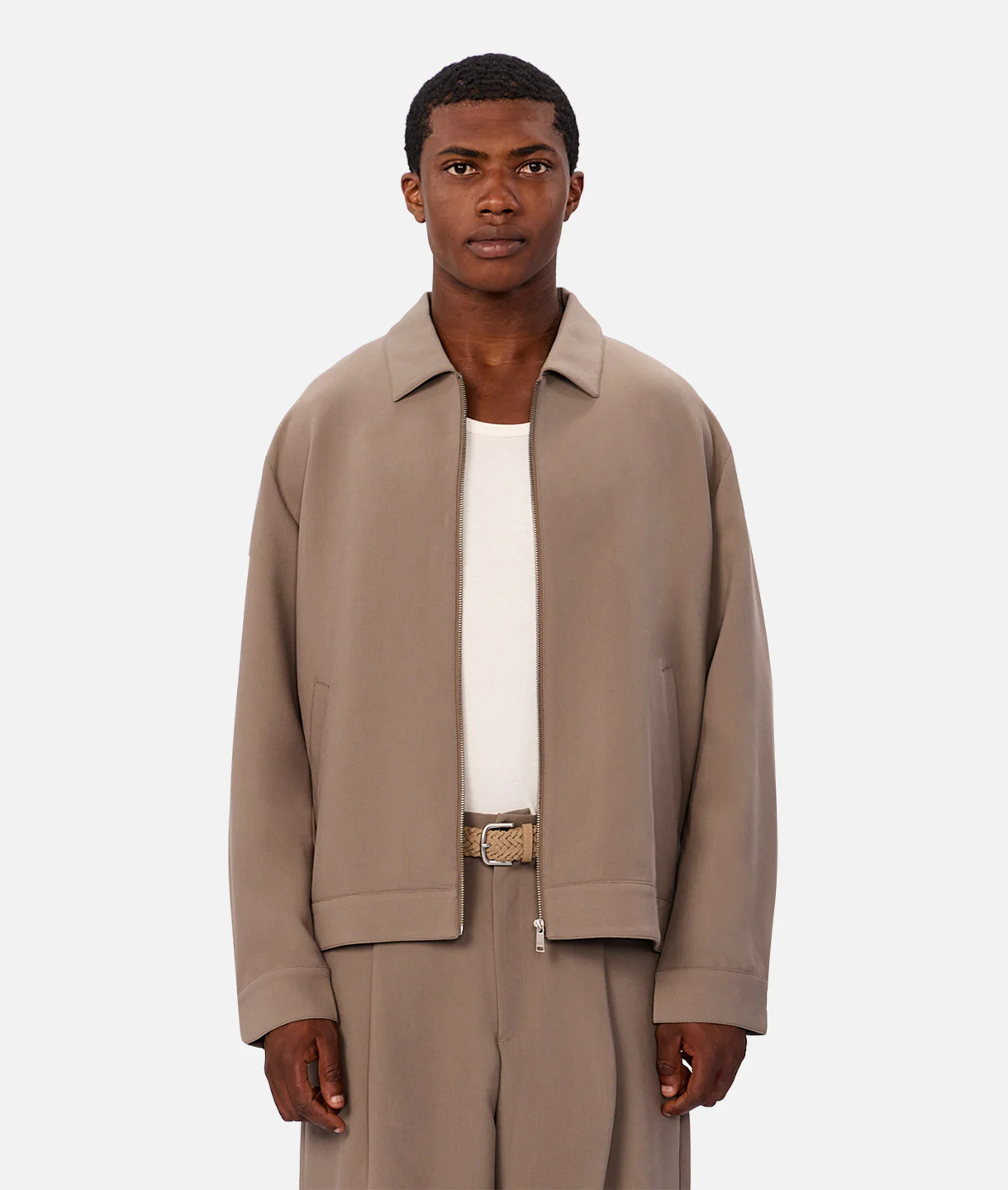 The Light Weight Lusso Bomber Jacket - Taupe