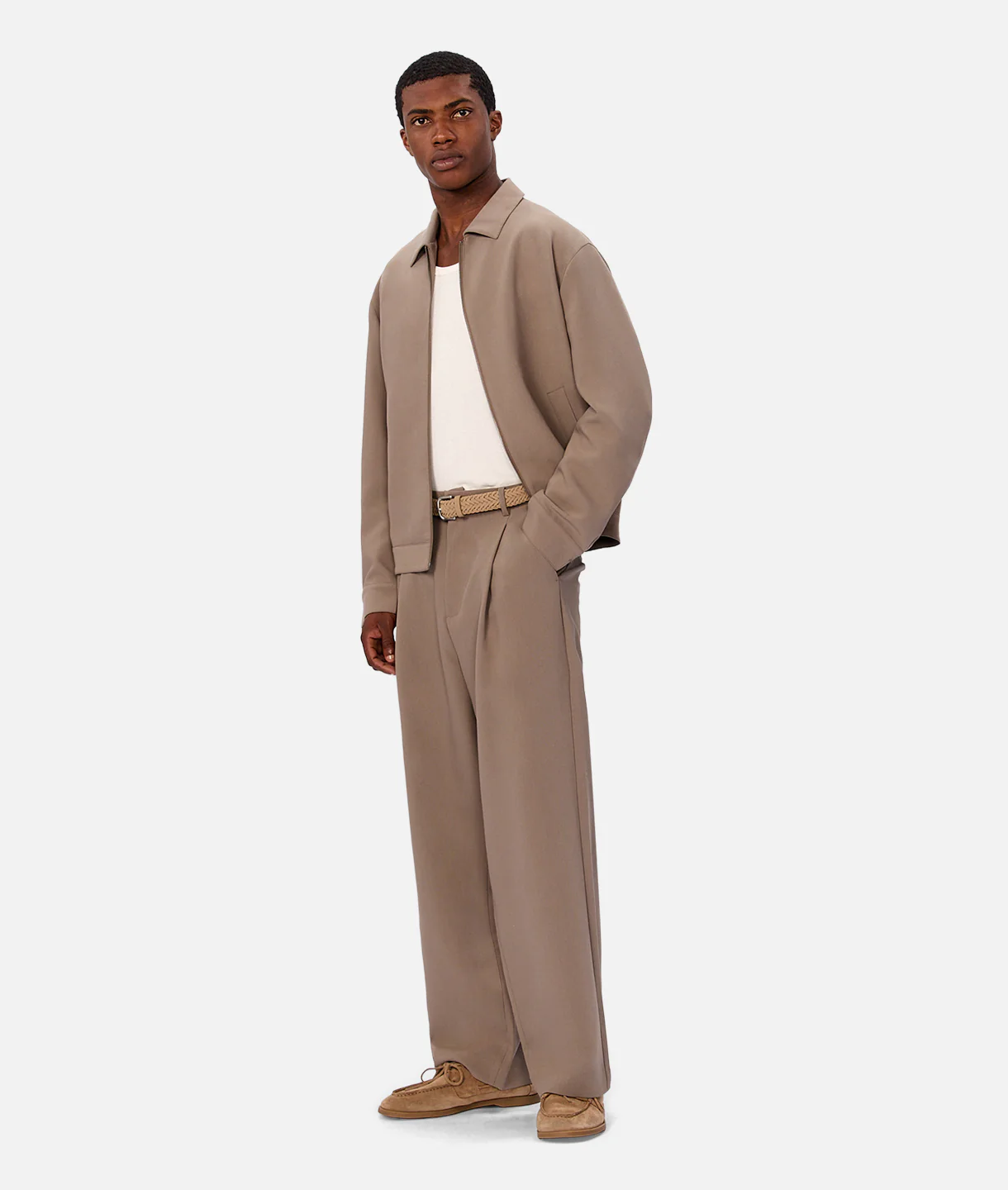 The Light Weight Lusso Bomber Jacket - Taupe