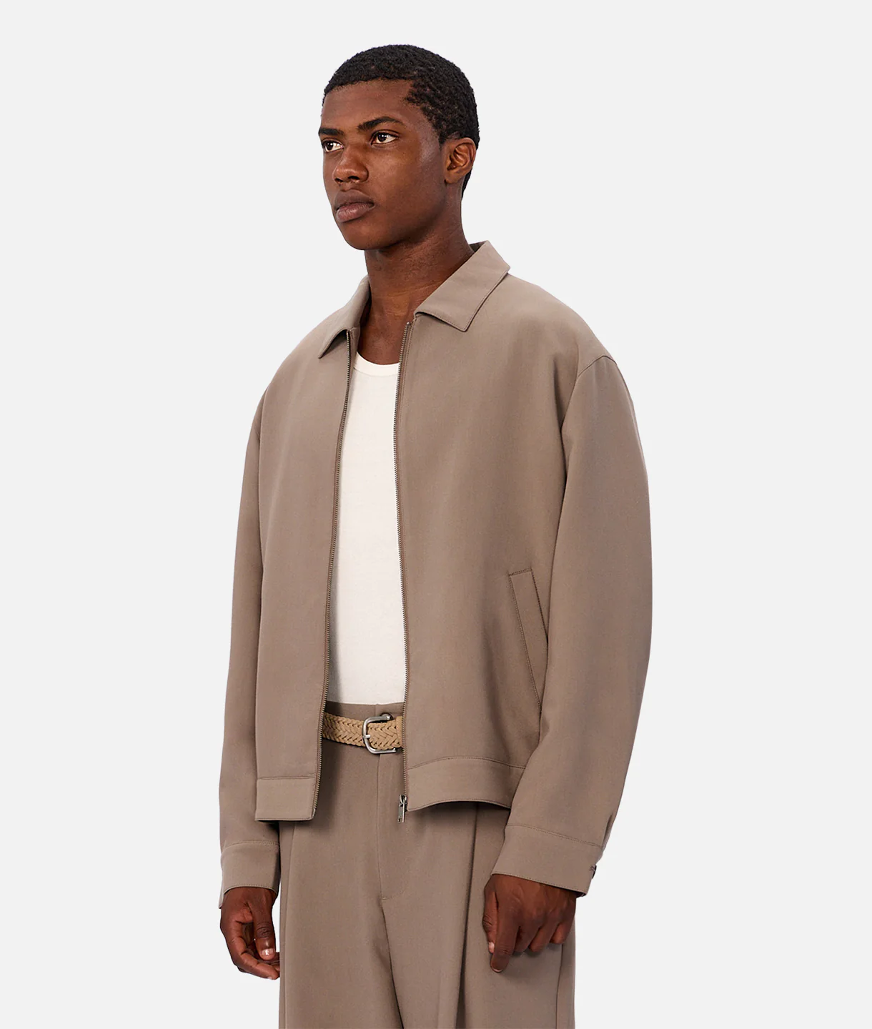 The Light Weight Lusso Bomber Jacket - Taupe