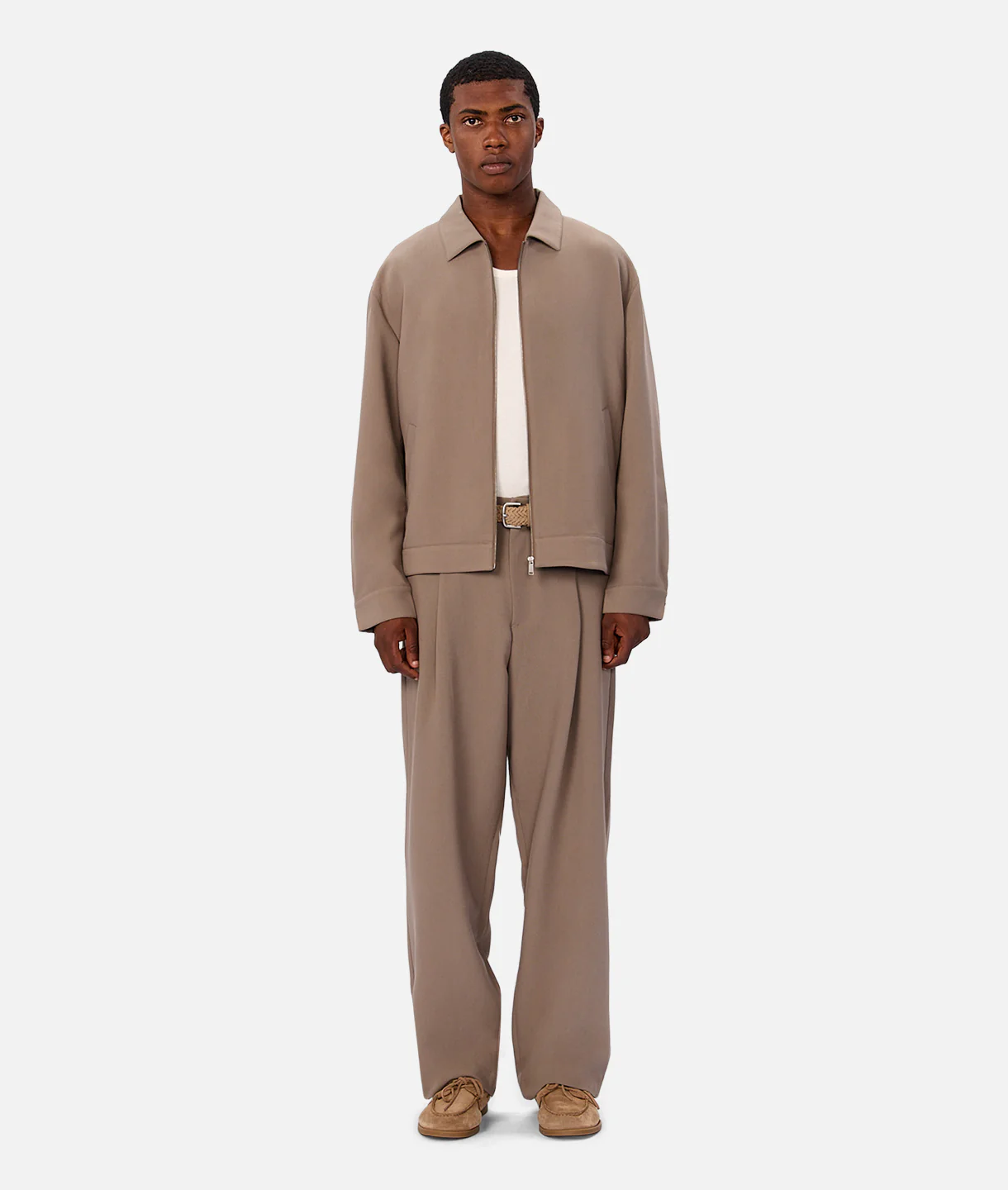 The Light Weight Lusso Bomber Jacket - Taupe