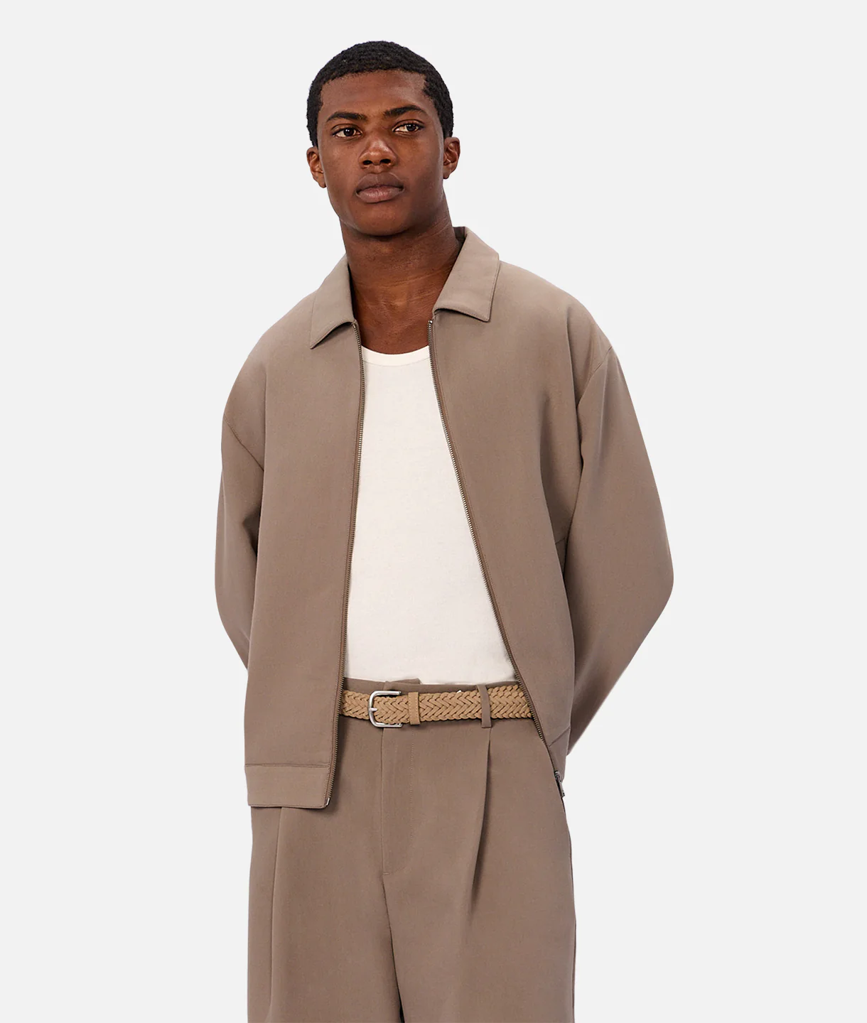 The Light Weight Lusso Bomber Jacket - Taupe