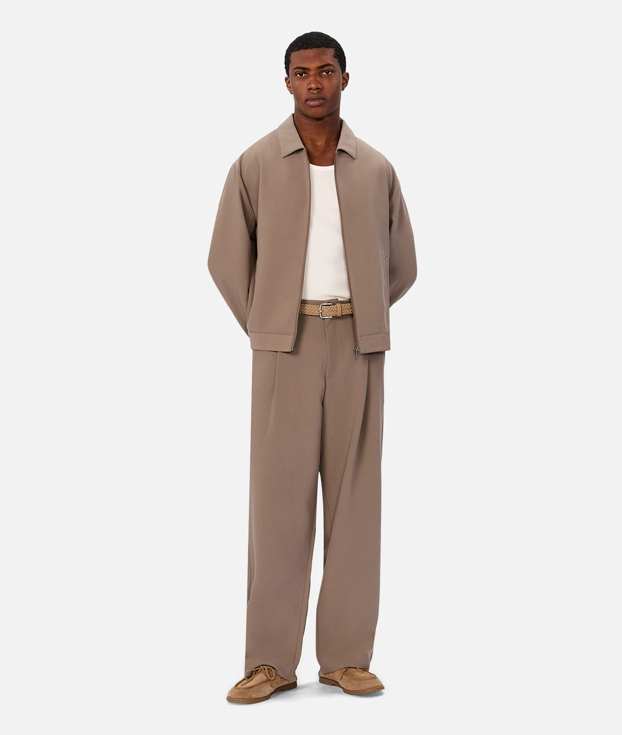 The Light Weight Lusso Bomber Jacket - Taupe