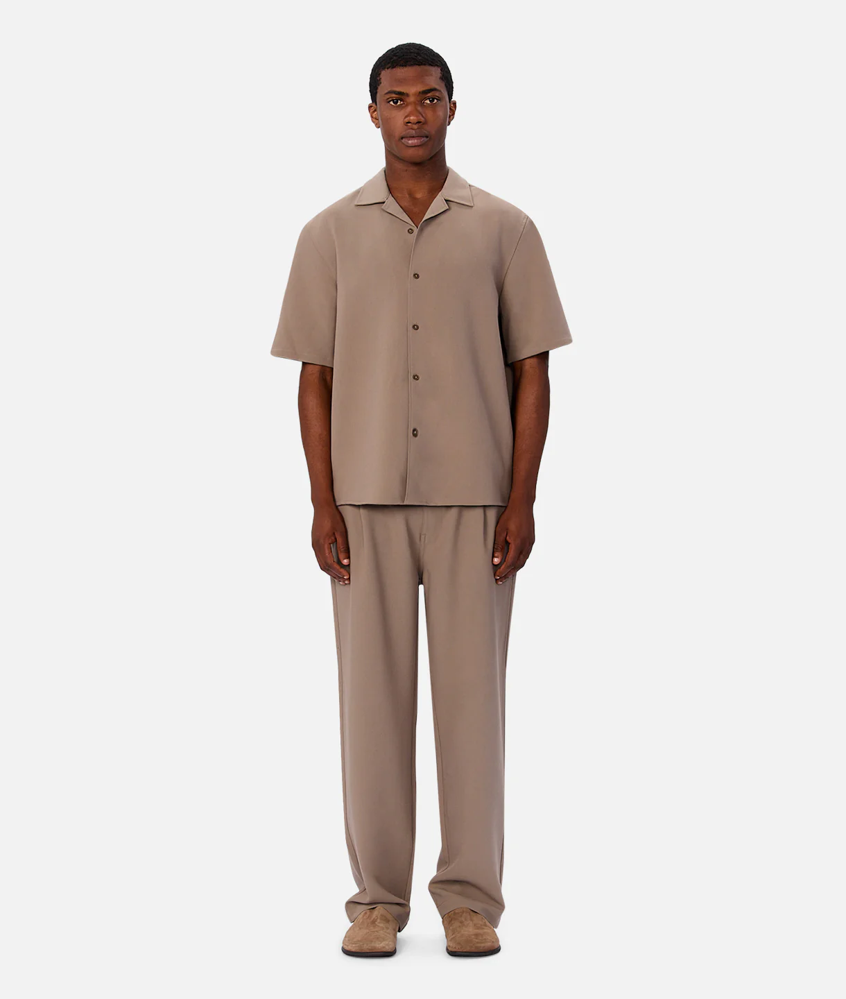 The Lightweight Lusso Short Sleeve Shirt - Taupe