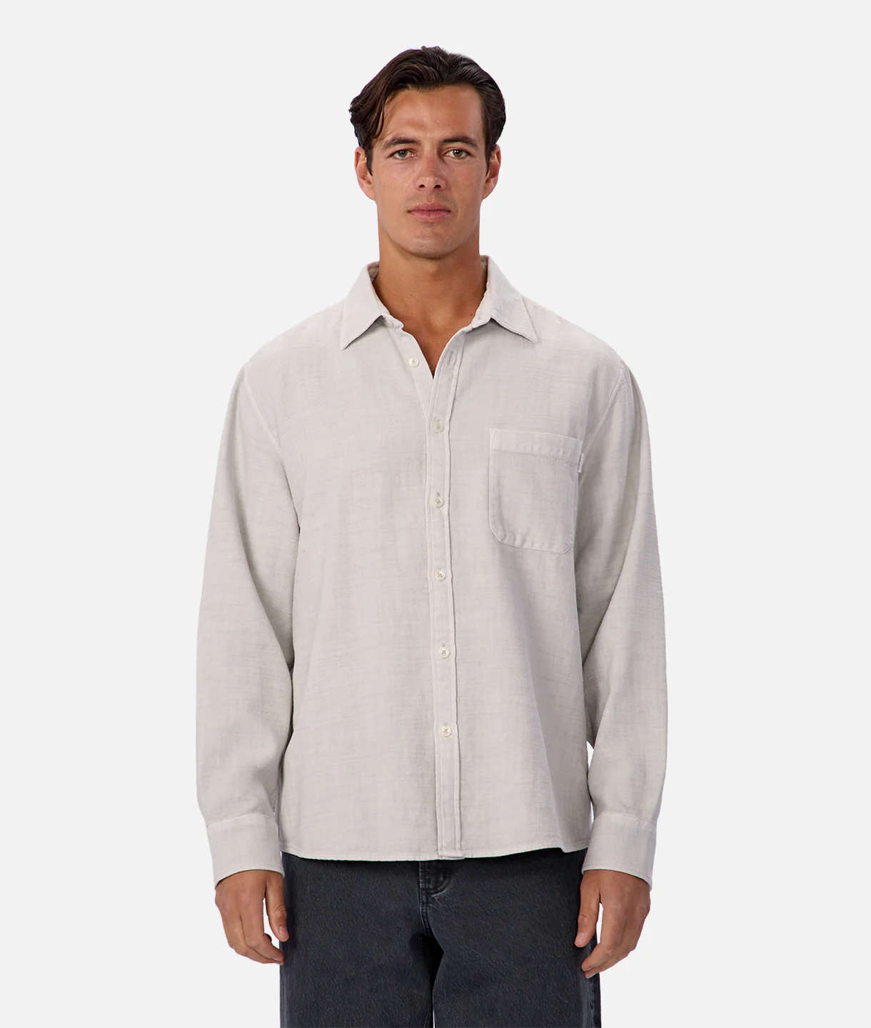 The Lisbon Long Sleeve Shirt - Ghost