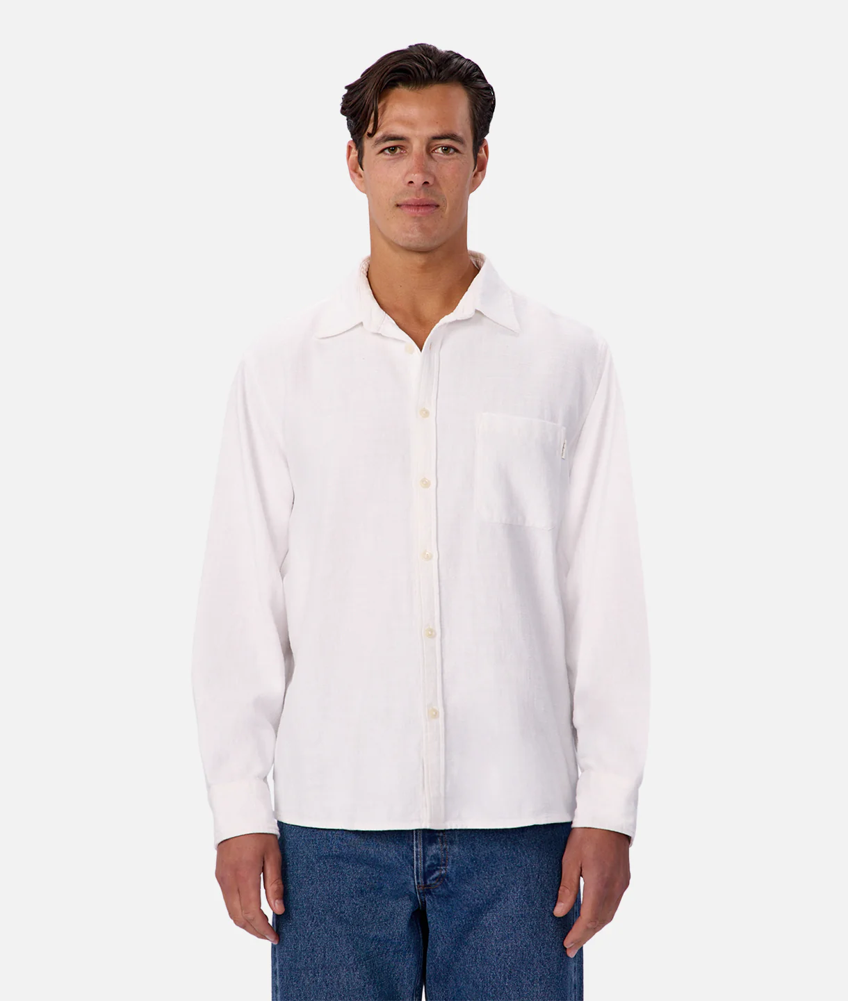 The Lisbon Long Sleeve Shirt - Winter White