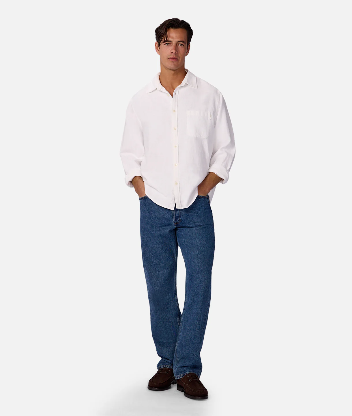 The Lisbon Long Sleeve Shirt - Winter White