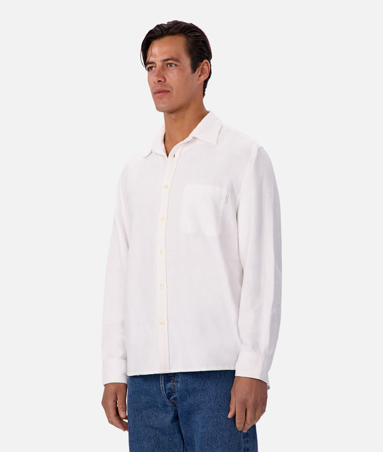 The Lisbon Long Sleeve Shirt - Winter White