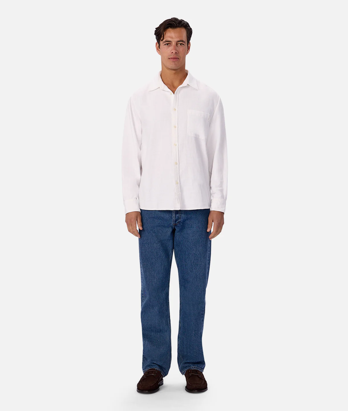 The Lisbon Long Sleeve Shirt - Winter White