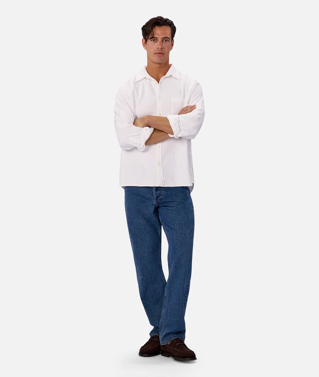 The Lisbon Long Sleeve Shirt - Winter White