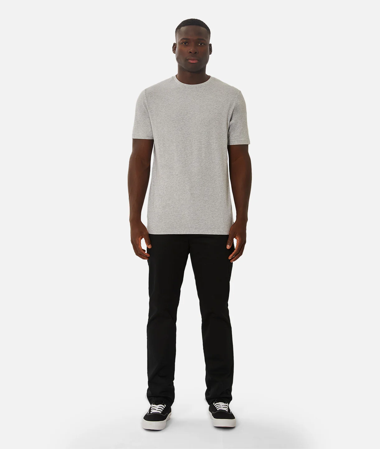 The Basic Crew Neck T-Shirt - Lt Grey Marle