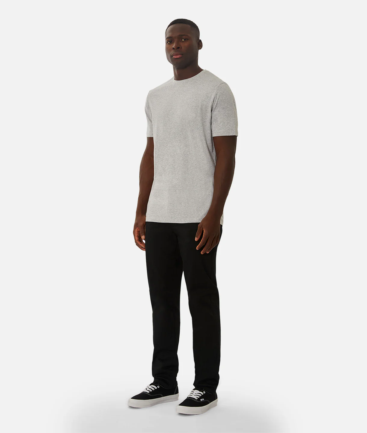The Basic Crew Neck T-Shirt - Lt Grey Marle