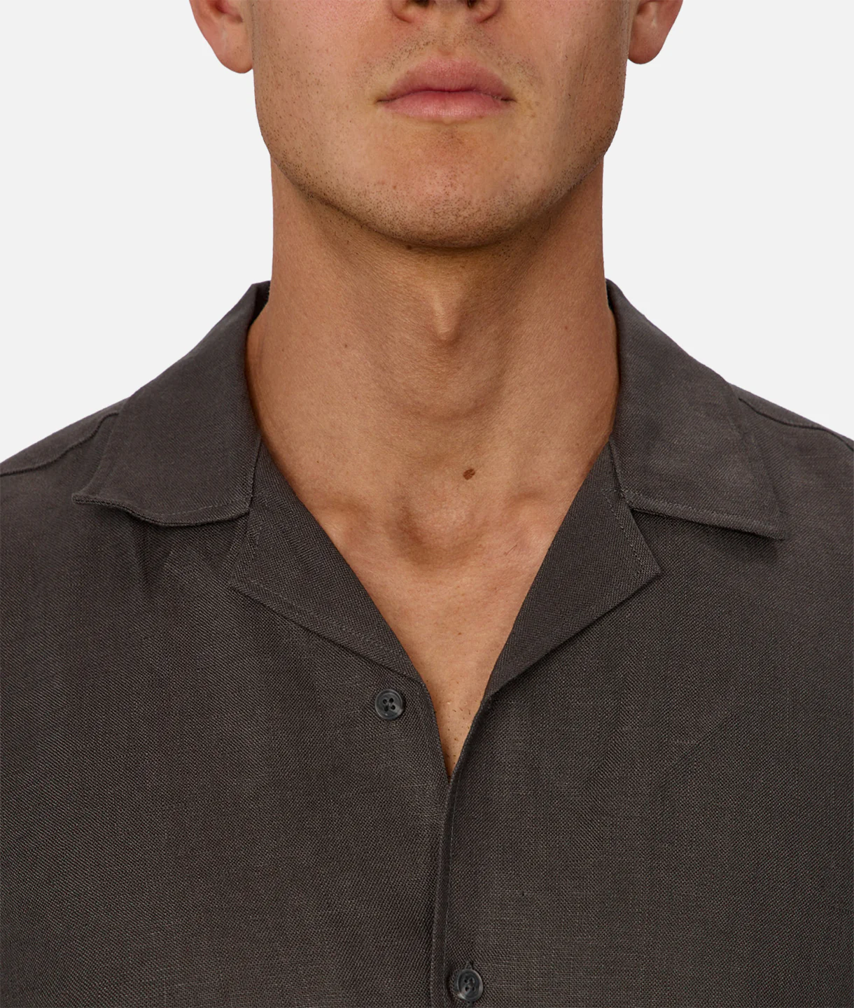 The Lusso Linen Short Sleeve Shirt - Cocoa