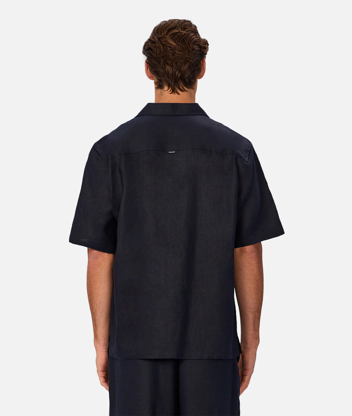 The Lusso Linen Short Sleeve Shirt - Ink