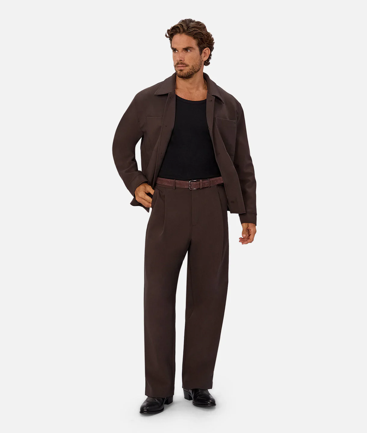 The Lusso Pant - Dark Aubergine