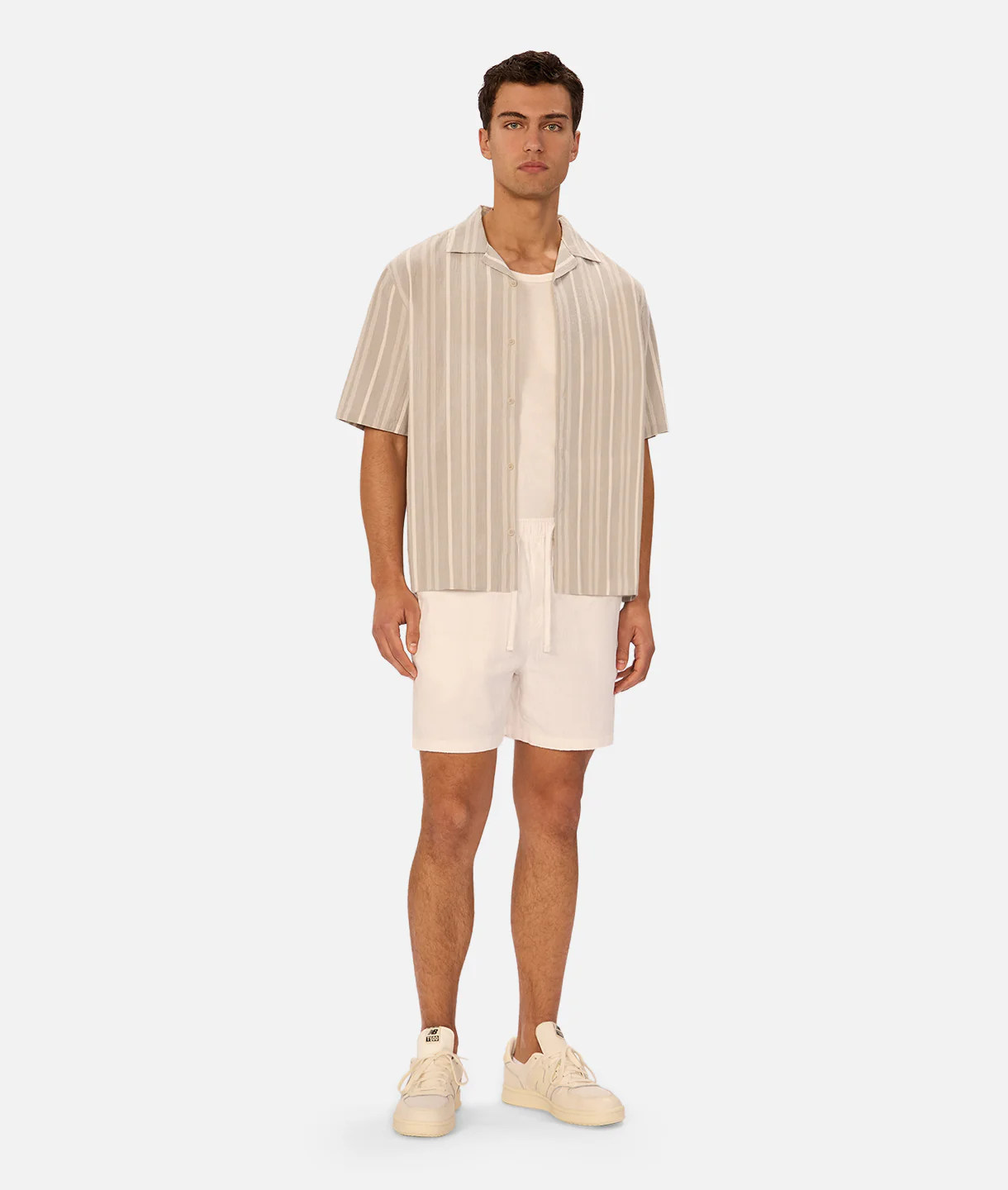 The Manzoni Short Sleeve Shirt - Sage White