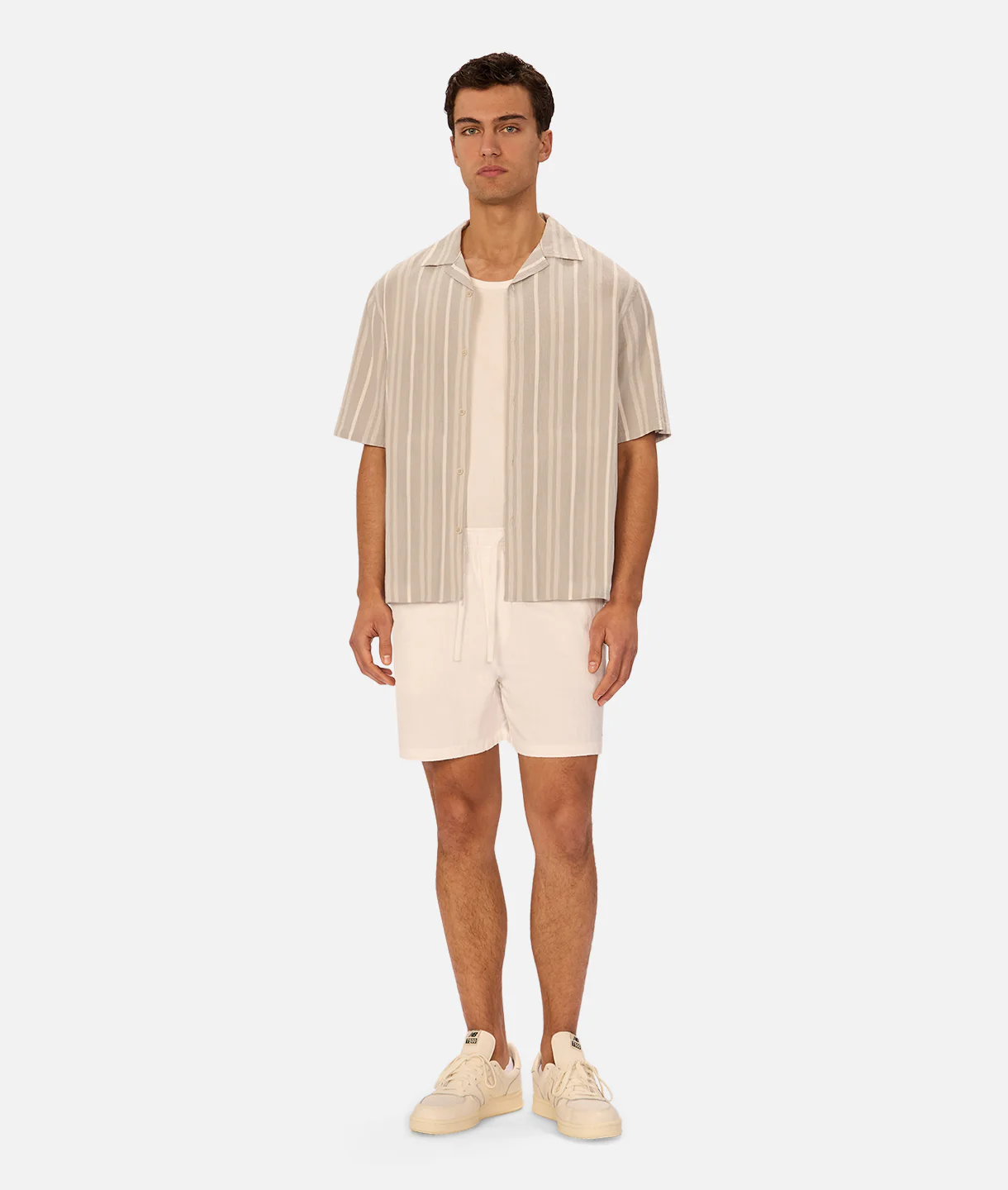 The Manzoni Short Sleeve Shirt - Sage White