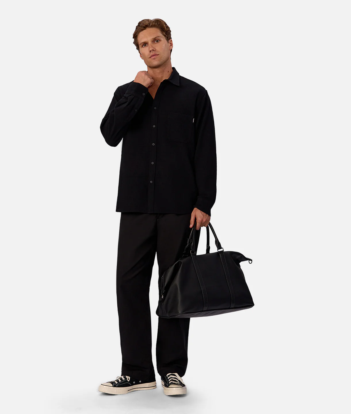 The Marbella Long Sleeve Shirt - Black