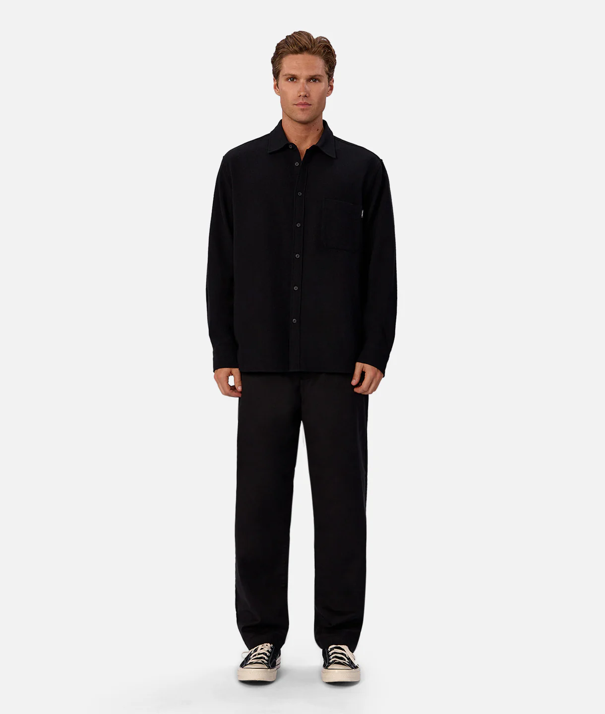 The Marbella Long Sleeve Shirt - Black