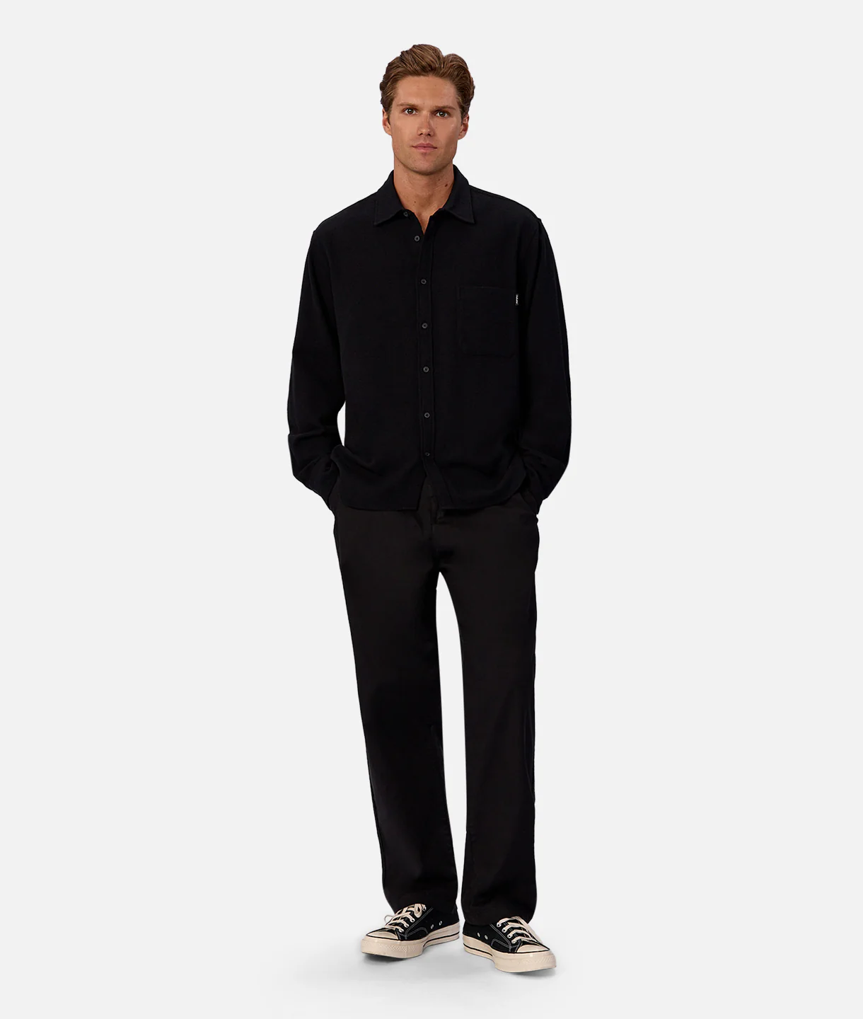 The Marbella Long Sleeve Shirt - Black