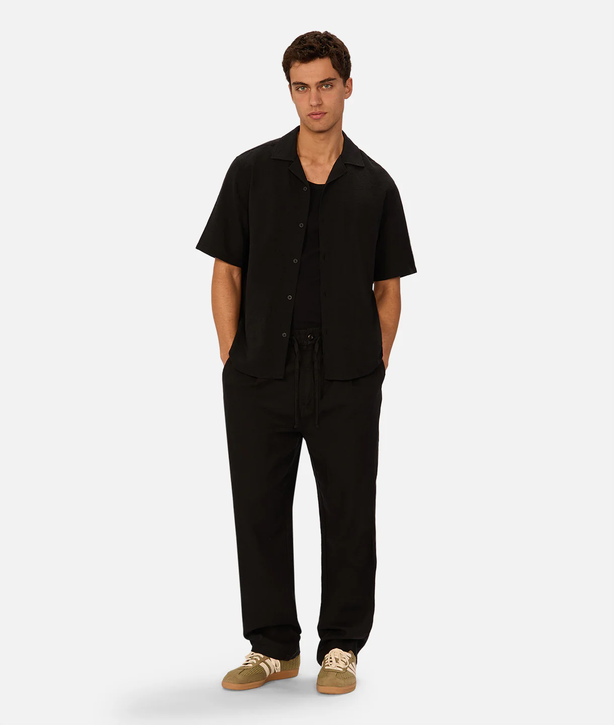 The Marbella Short Sleeve Shirt - Black