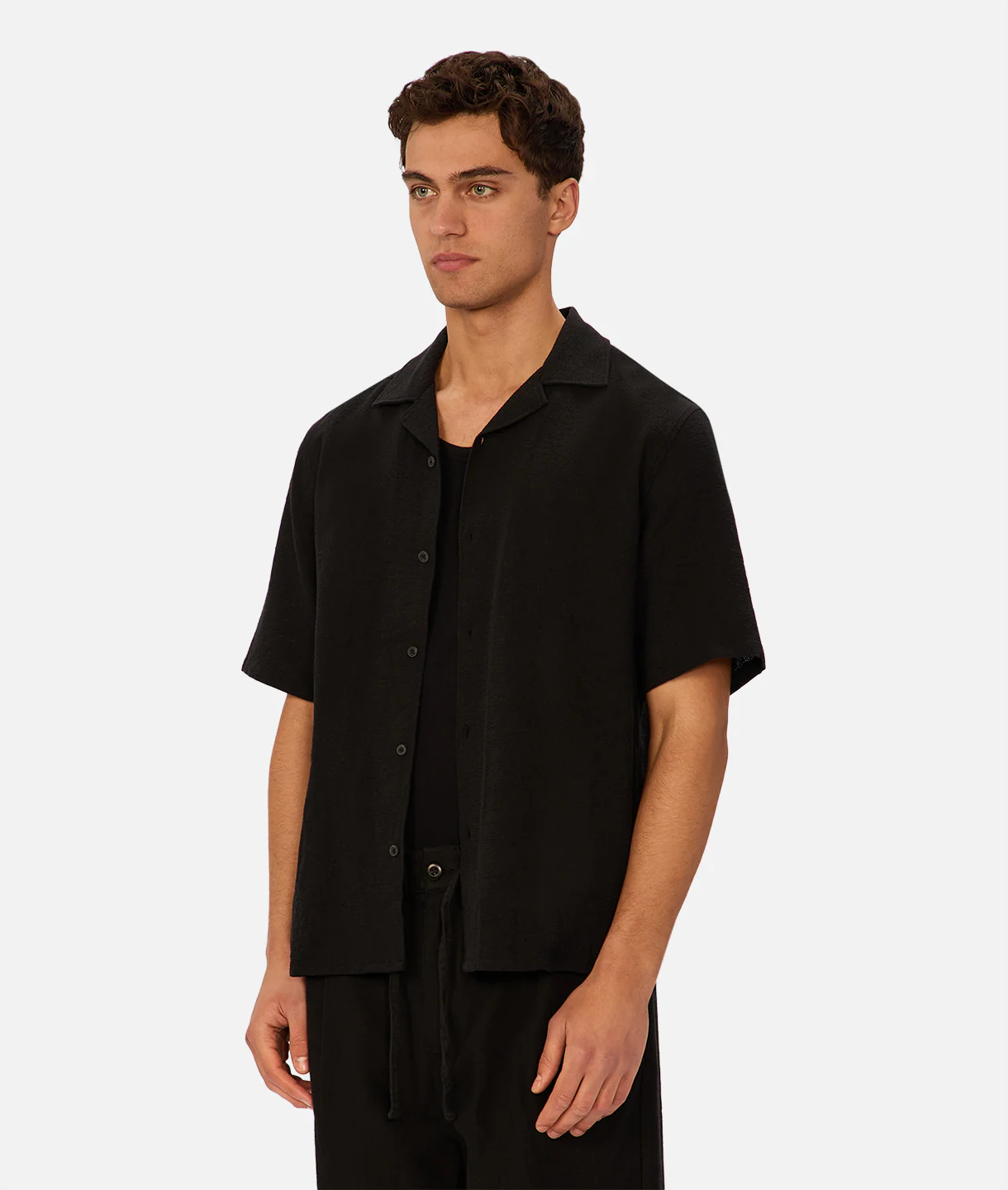 The Marbella Short Sleeve Shirt - Black