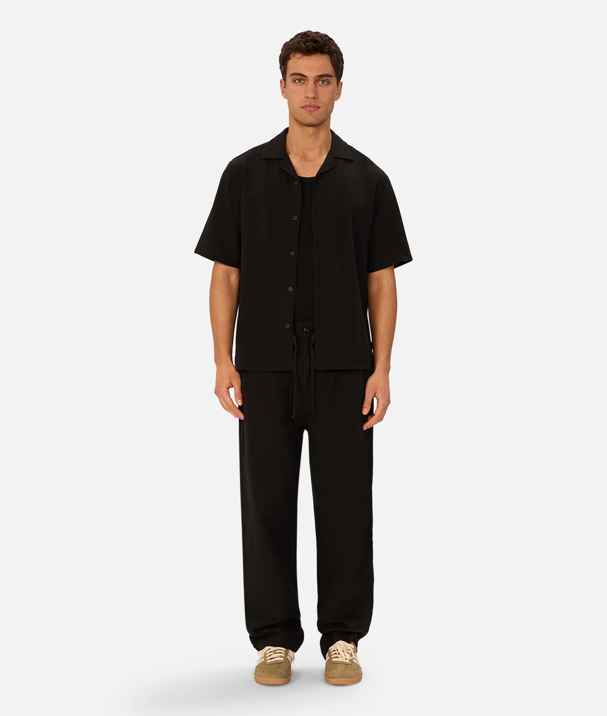 The Marbella Short Sleeve Shirt - Black