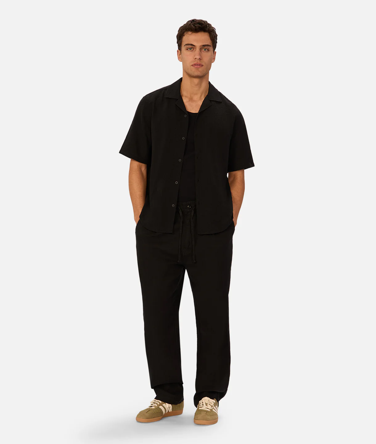 The Marbella Short Sleeve Shirt - Black
