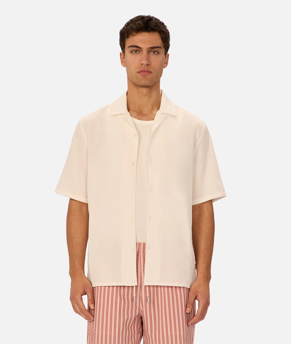 The Marbella Short Sleeve Shirt - Cream