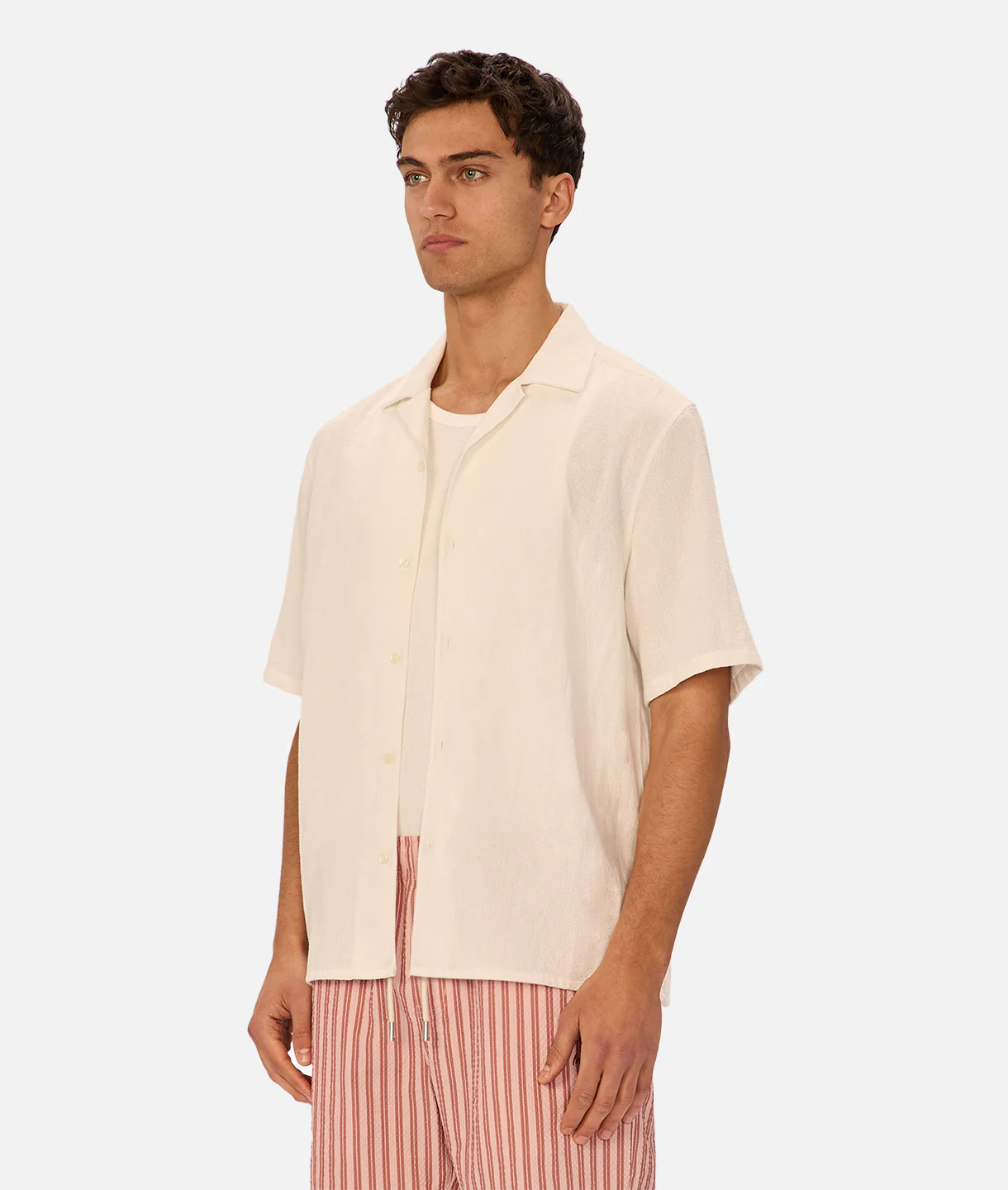 The Marbella Short Sleeve Shirt - Cream