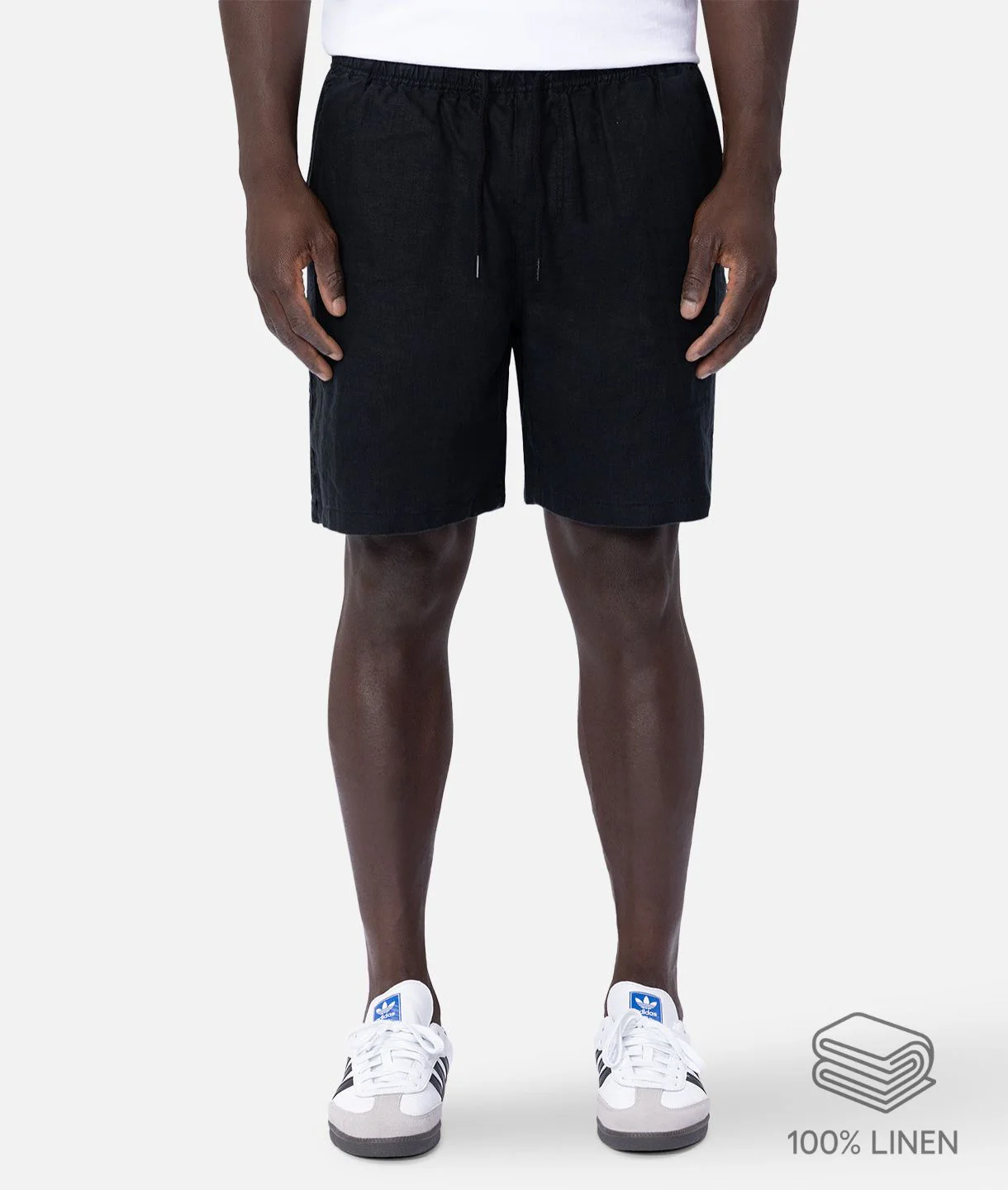 The Marina Linen Short - Black
