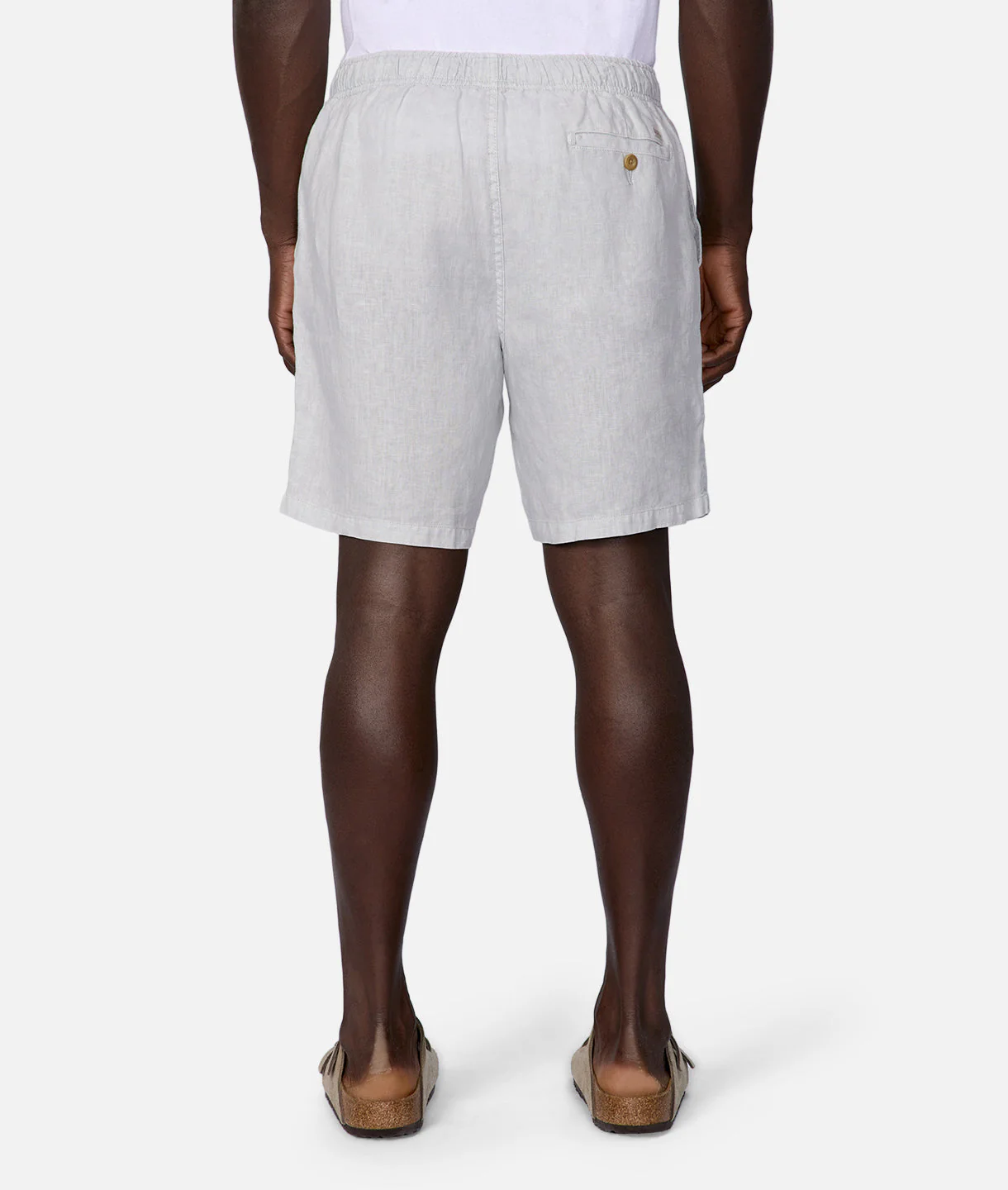 The Marina Linen Short - Silver Blue