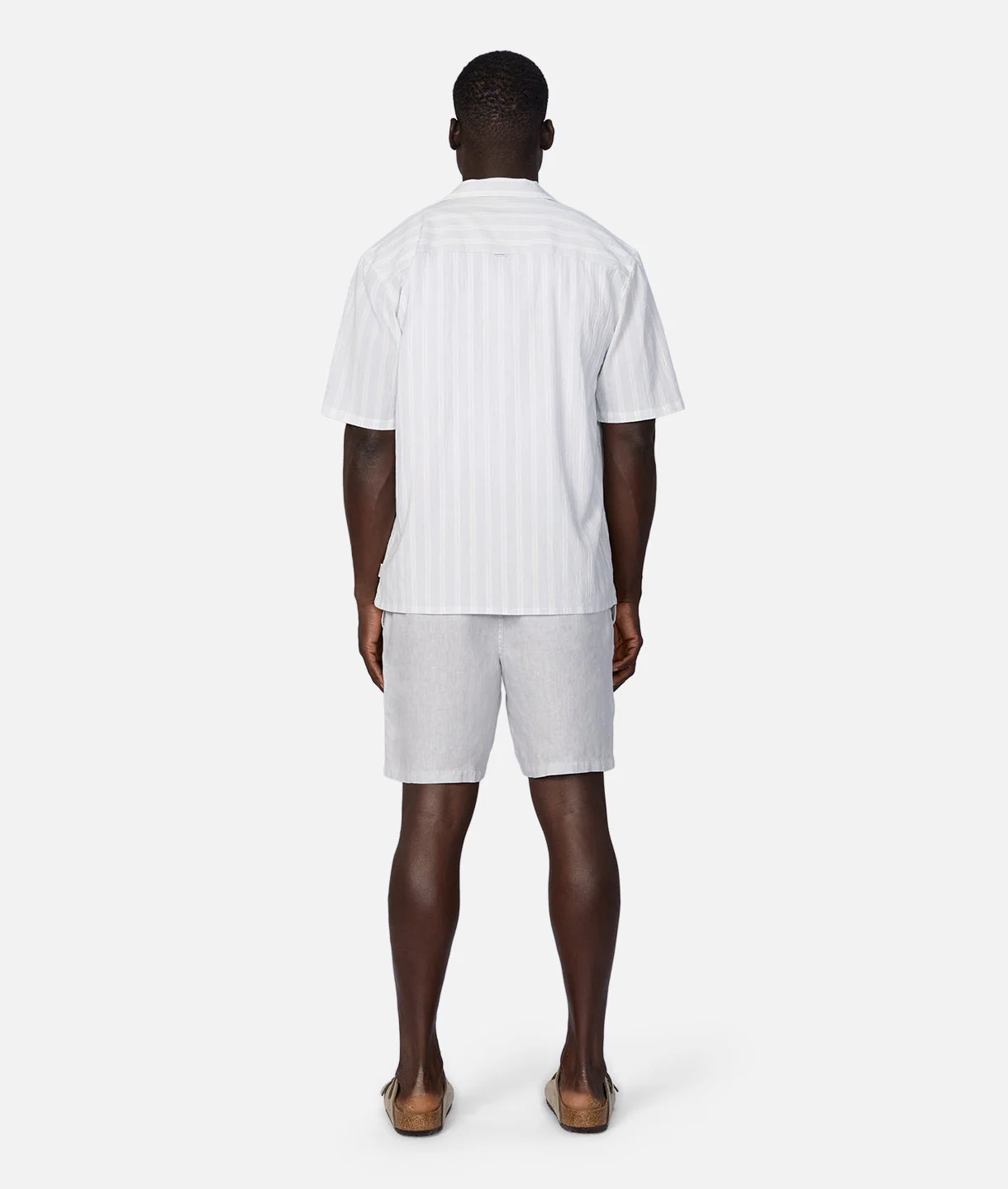 The Marina Linen Short - Silver Blue