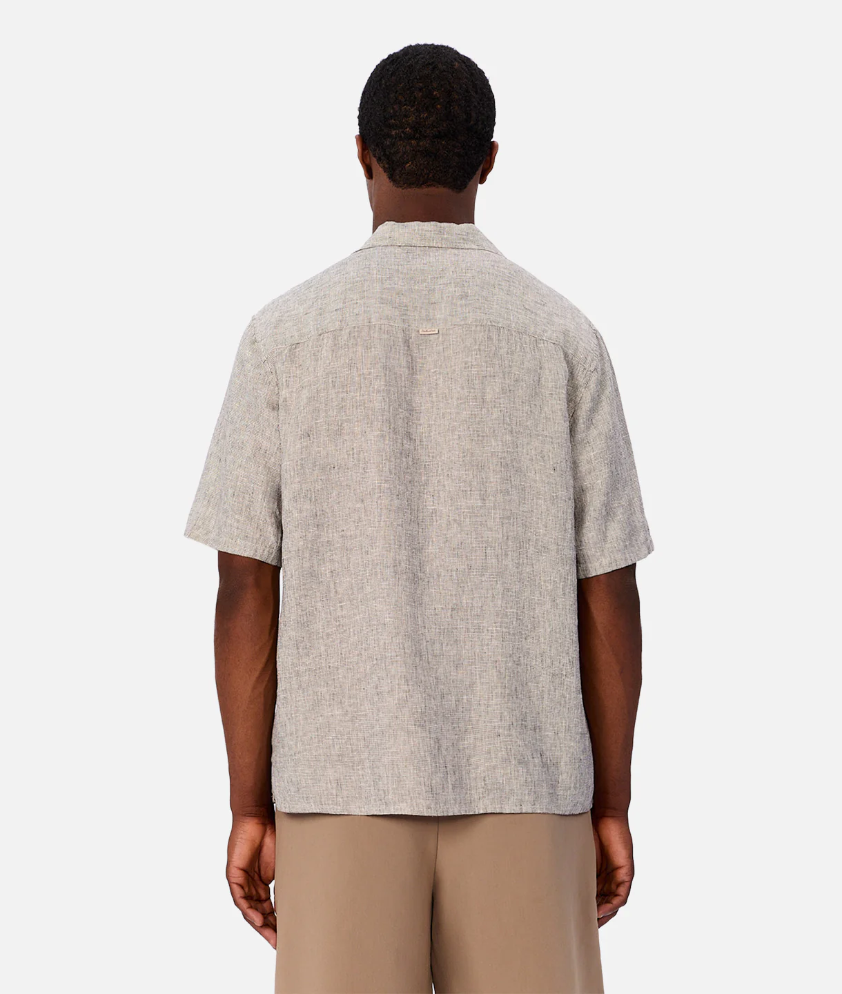 The Melrose Short Sleeve Shirt - Salt & Pepper
