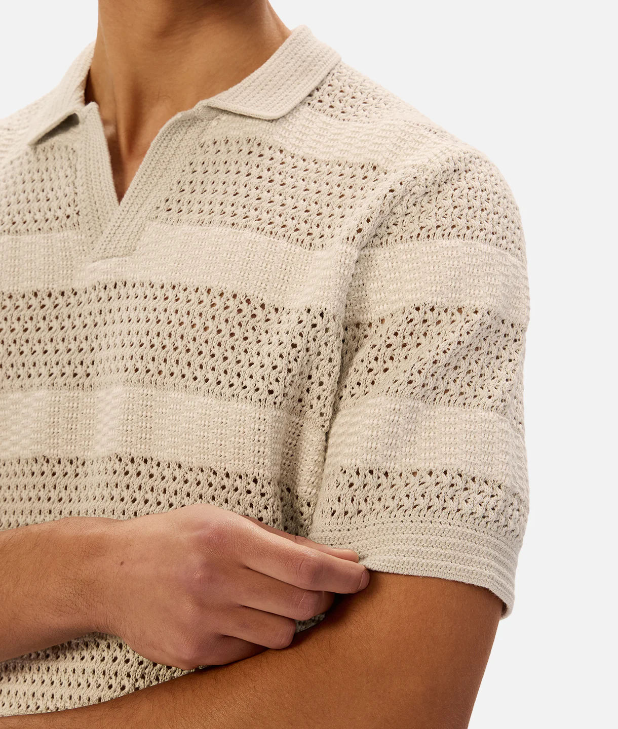 The Menorca Polo - Duck Egg / Creme