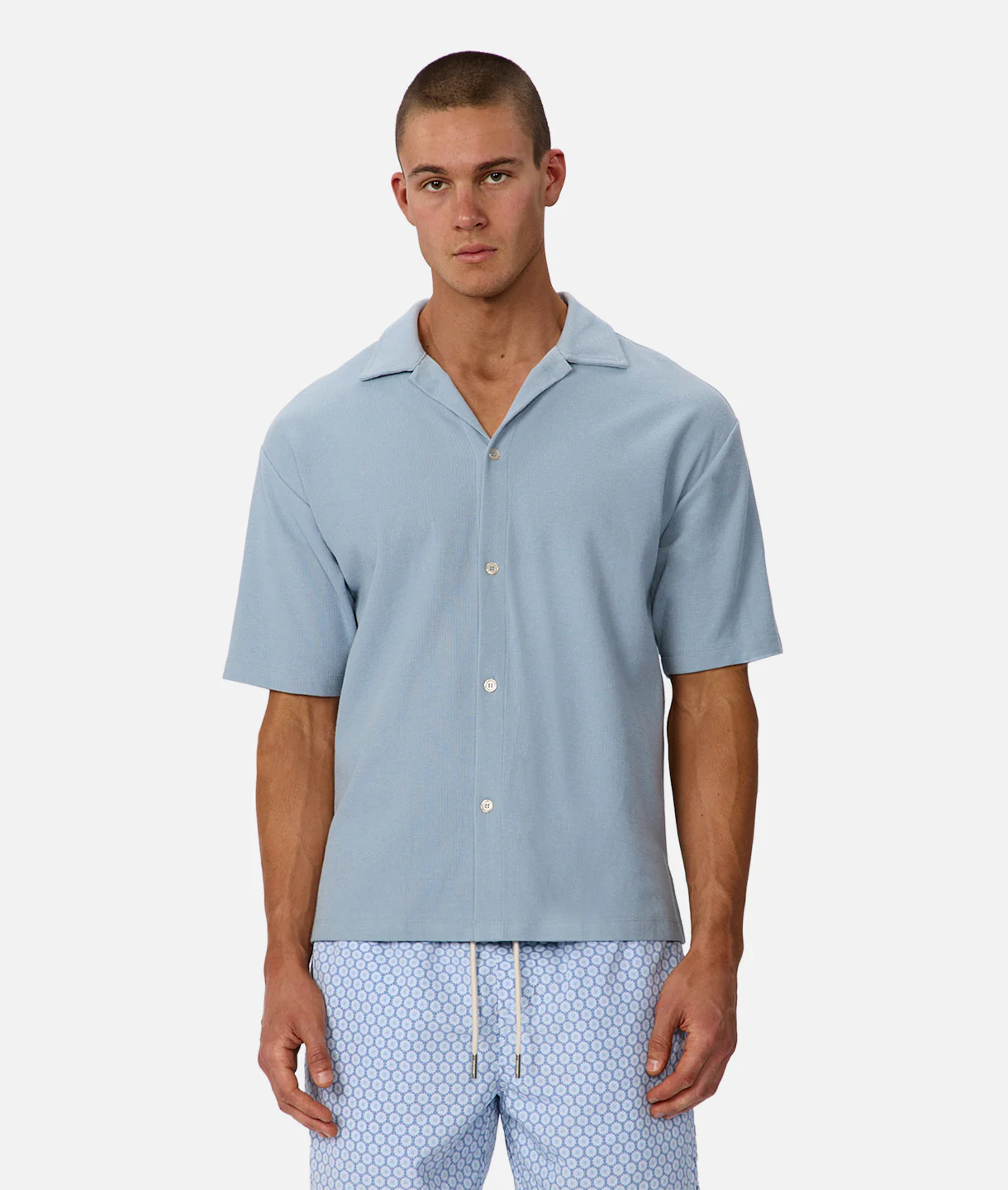 The Mercer Short Sleeve Shirt - Aqua
