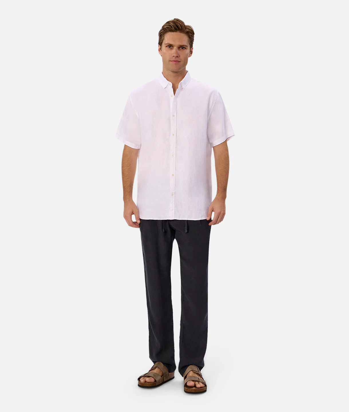 The New Capri Linen Pant - OD Navy