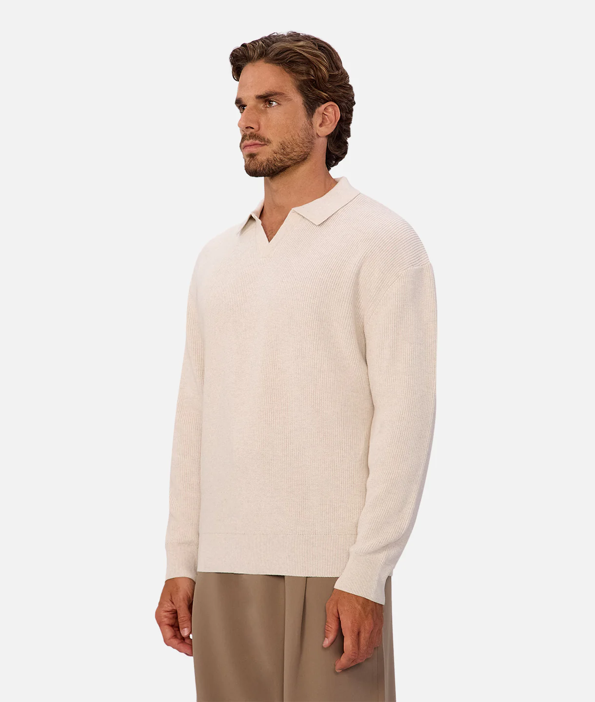 The New England Polo Sweater - Ivory