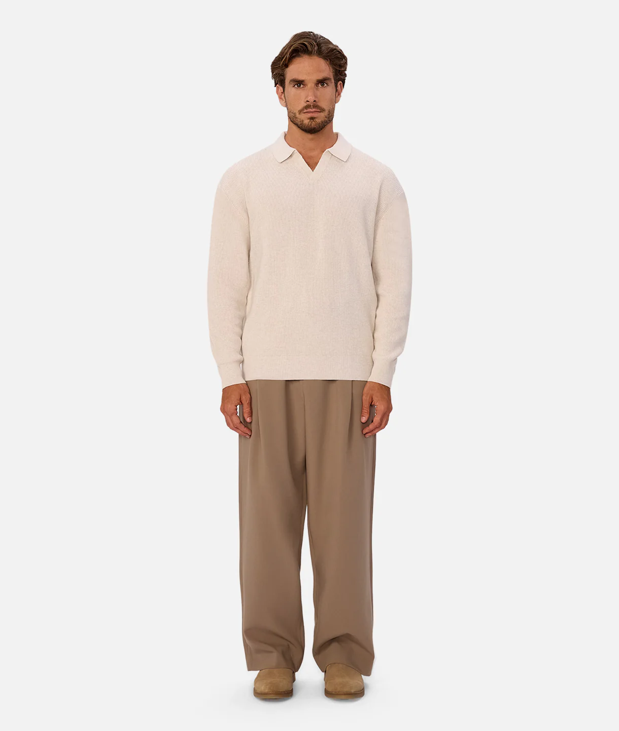 The New England Polo Sweater - Ivory