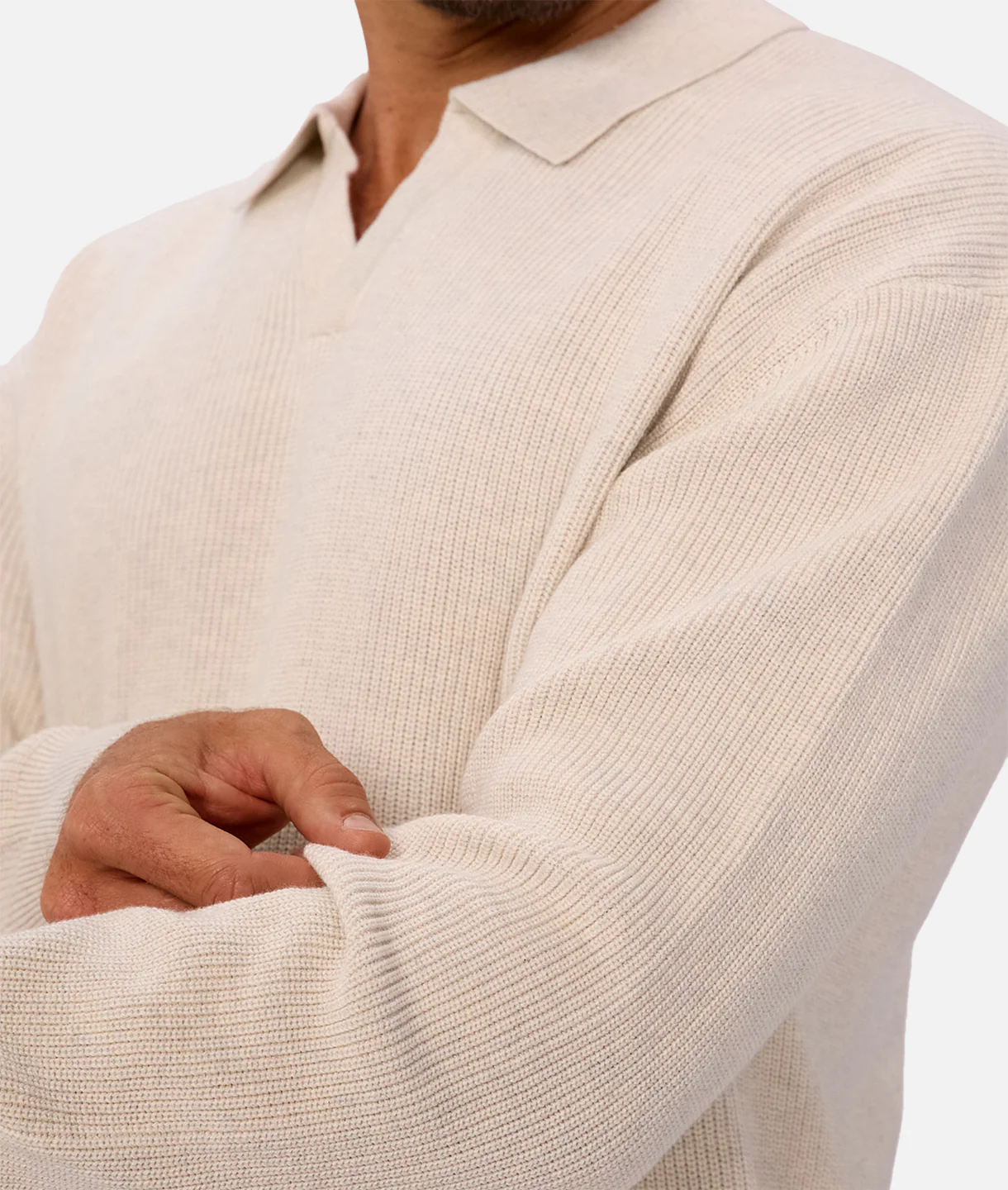 The New England Polo Sweater - Ivory